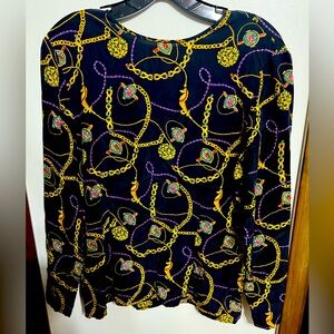 Ann Taylor Patterned Blouse Size 6